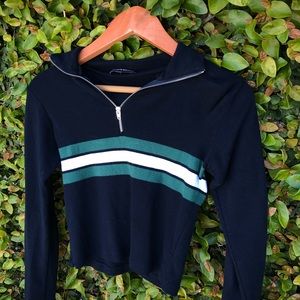 Brandy Cropped Half Zip